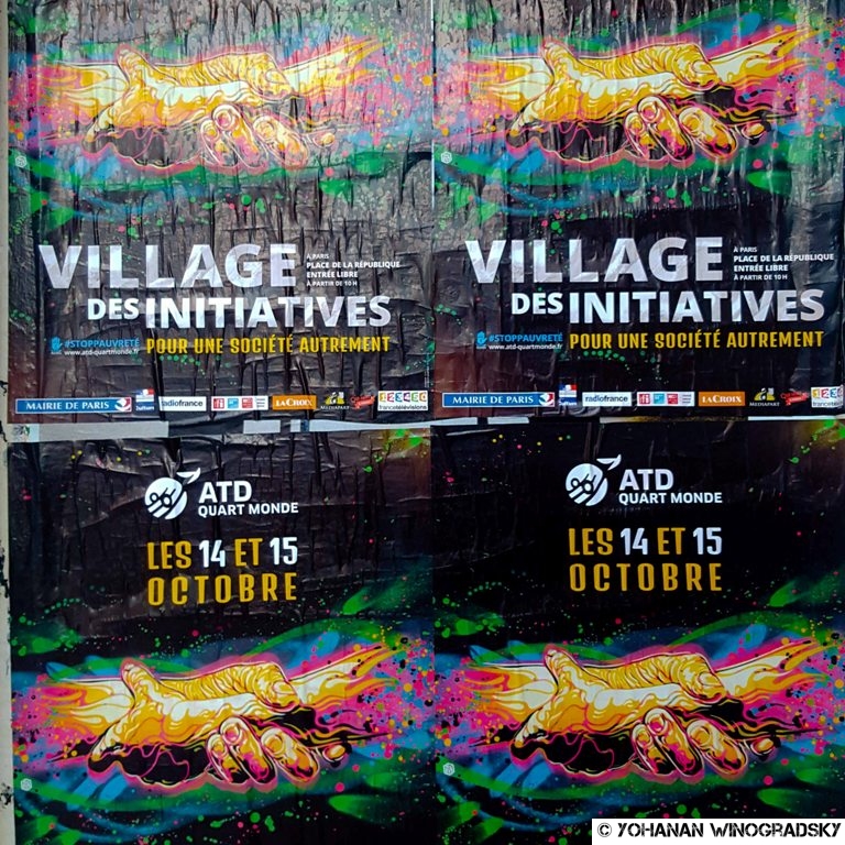 streetart paris par c215 atd quart monde village des initiatives